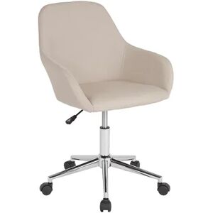 Emma+Oliver Emma and Oliver Home and Office Mid-Back Chair in Black LeatherSoft, Beige