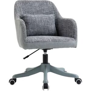 Vinsetto Mid Back Ergonomic Massage Office Chair Swivel Task Chair with 2 Point Lumbar Massage USB Power and Adjustable Height Grey