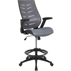 Flash Furniture Kale Ergonomic Drafting Office Chair, Grey