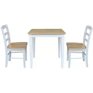 International Concepts 3-pc. Contemporary Dining Table and Chair Set, White, Furniture