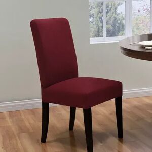 Kathy Ireland Ingenue Dining Room Chair Slipcover, Dark Red