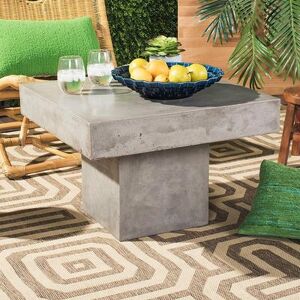 Safavieh Square Indoor / Outdoor Concrete Coffee Table, Dark Grey