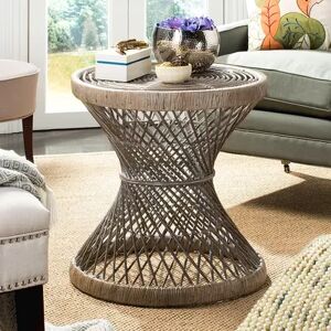 Safavieh Bowed Wicker Coffee Table, Grey