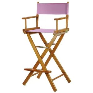 Casual Home 30'' Honey Finish Director's Chair Bar Stool, Pink