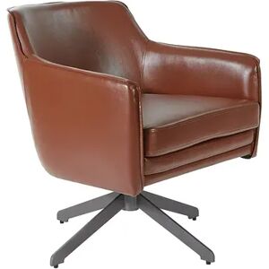 Office Star Products OSP Designs Faux-Leather Guest Chair, Brown