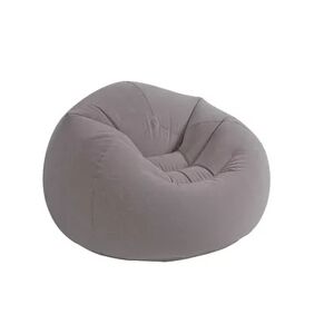 Intex Inflatable Contoured Corduroy Beanless Bag Lounge Chair, Grey