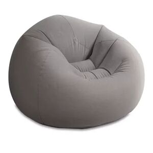 Intex 68579EP Inflatable 42 x 41 x 27 Inch Beanless Bag Lounge Chair, Gray, Grey