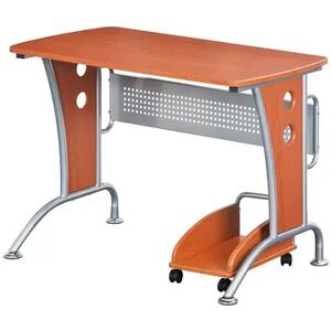 Techni Mobili Ergonomic Computer Desk, Brown, Furniture