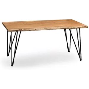 Alaterre Furniture Hairpin Live Edge Coffee Table, Brown