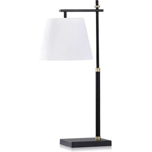 Unbranded Transitional Black Steel Task Desk Lamp with Gold Accents