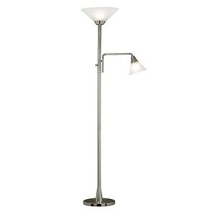 Kenroy Home Rush Torchiere Floor Lamp, Silver