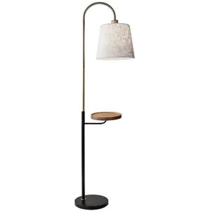 Adesso Jeffrey USB Charging Station Floor Lamp, Brown