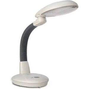 Sunpentown SL-821G Easy Eye Energy Saving Desk Lamp in Gray 4-Tubes Bulb, Multicolor