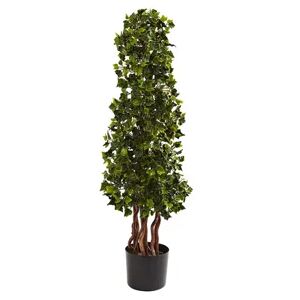 nearly natural 3 1/2-ft. Potted English Ivy Spiral Tree - Indoor and Outdoor, Green