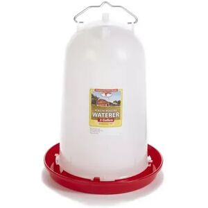 Little Giant 3-Gallon Heavy-Duty Plastic Gravity Fed Poultry Waterer, Red