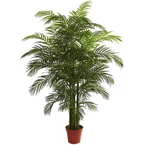 nearly natural 6 1/2-ft. Potted Areca Palm Tree - Indoor and Outdoor, Green