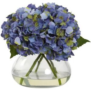 nearly natural Blooming Hydrangea Floral Arrangement, Blue