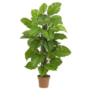 nearly natural Silk 52-in. Large Leaf Philodendron Plant, Green