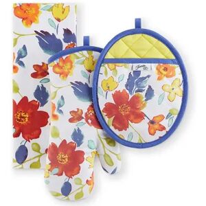 Fiesta Montauk Floral Kitchen Towel, Oven Mitt & Pot Holder Set, Multi