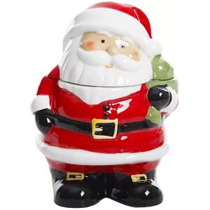 Gibson Jovial St. Nick 7.5 Inch Santa Holiday Cookie Jar, Brt Red