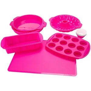 Classic Cuisine 18-pc. Silicone Bakeware Set, Pink, 18 PIECE