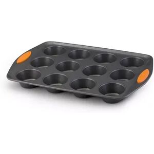 Rachael Ray Yum-o! Bakeware Oven Lovin' Nonstick Muffin and Cupcake Pan, 12-Cup, Orange, 12 CUP