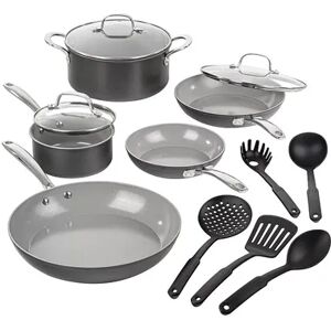 Granite Stone Diamond Granitestone Diamond Pro 13 pc. Hard-Anodized Nonstick Cookware Set, Grey