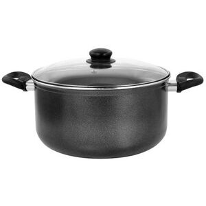 Oster Cocina Pallermo 9 Qt Aluminum Dutch Oven with Lid in Charcoal, Grey