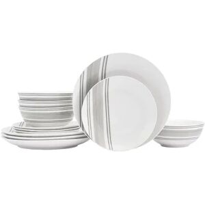 The Big One Farm Stripe 12-pc. Dinnerware Set, White