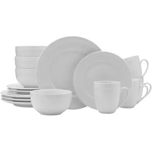 Fitz & Floyd Beaded 16 pc. Dinnerware Set, White