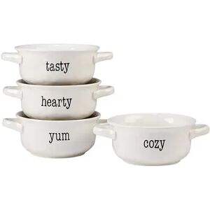 Certified International Just Words 4-piece Soup Crock Set, Multicolor