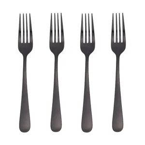 Food Network 4-pc. Flat Iron Dinner Fork Set, Black