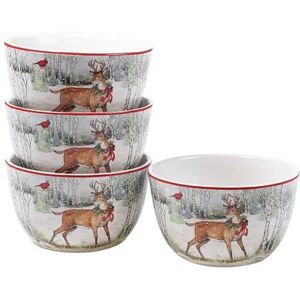 Certified International Winter Forest 4-pc. Ice Cream Bowl Set, Multicolor