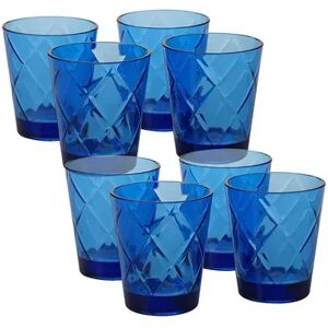 Certified International 8 pc. Double Old-Fashioned Glass Set, Blue