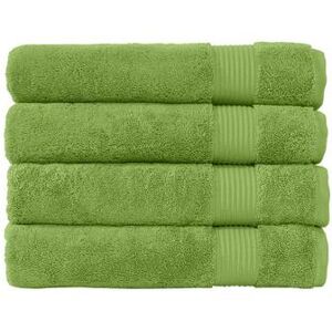 Classic Turkish Towels Genuine Cotton Soft Absorbent Amadeus Bath Towels 30x54 4 Piece Set, Green