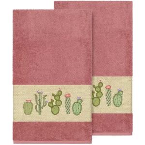 Linum Home Textiles Turkish Cotton Mila Embellished Bath Towel Set, Multicolor, 4PC SET