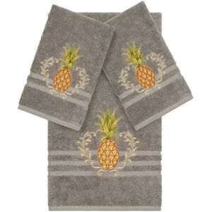 Linum Home Textiles 3-piece Turkish Cotton Welcome Embellished Towel Set, Multicolor