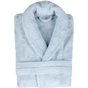 Classic Turkish Towels Shawl Collar 550 GSM Turkish Terry Cloth Robe With Pockets and Self-Tie Belt, Women's, Size: Large, Brt Blue