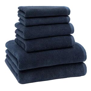 Linum Home Textiles 6-piece Turkish Cotton Ediree Bath Towel Set, Blue, 6 Pc Set