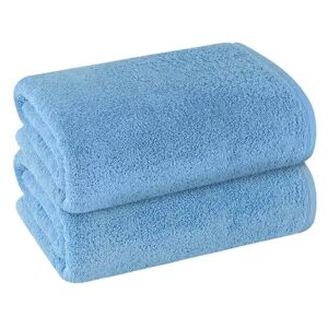Classic Turkish Towels Genuine Cotton Soft Absorbent Jumbo Bath Sheet 40x80, Brt Blue