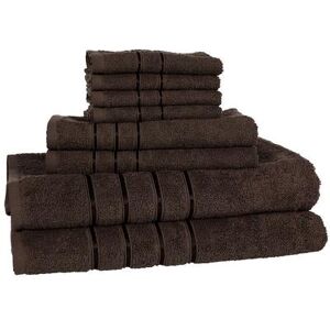 Portsmouth Home 8-piece Plush Bath Towel Set, Brown, 8PC SET