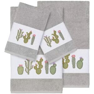 Linum Home Textiles Turkish Cotton Mila 4-piece Embellished Towel Set, Multicolor