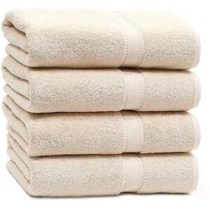 Linum Home Textiles 4-pack Turkish Cotton Sinemis Terry Bath Towel Set, Beige, 4 PK