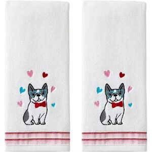 SKL Home 2-pack Puppy Love Hand Towel Set, White, 2 Pc Set