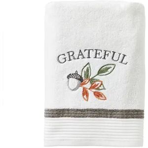 SKL Home Natures Harvest Bath Towel, White