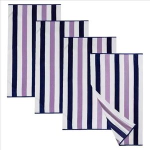 Great Bay Home 4-pack Reversible Beach Towel Set, Multicolor, 30X60