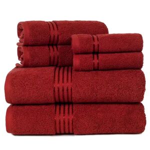 Portsmouth Home Hotel 6-piece Bath Towel Set, Red, 6 Pc Set