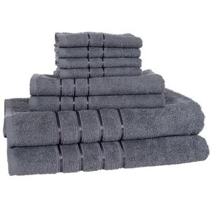 Portsmouth Home 8-piece Plush Bath Towel Set, Grey, 8PC SET