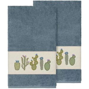 Linum Home Textiles Turkish Cotton Mila Embellished Bath Towel Set, Multicolor, 4PC SET