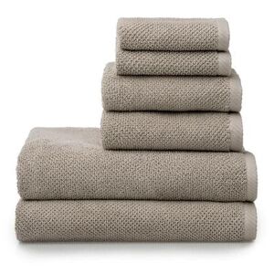 Welhome Franklin 6-piece Bath Towel Set, Beig/Green, 6 Pc Set